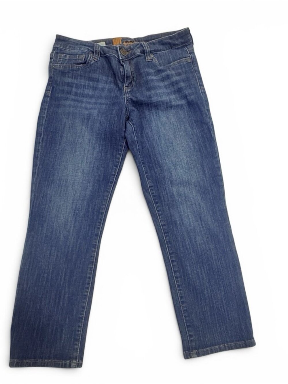 KUT From The Kloth Bardot Crop Skinny Boyfriend Womens Jeans 6 Blue Stretch